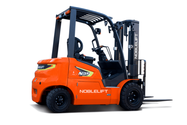 Carretilla eléctrica Noblelift FE4P35NP de 4 ruedas para manipulación de cargas pesadas en almacenes e industria. 